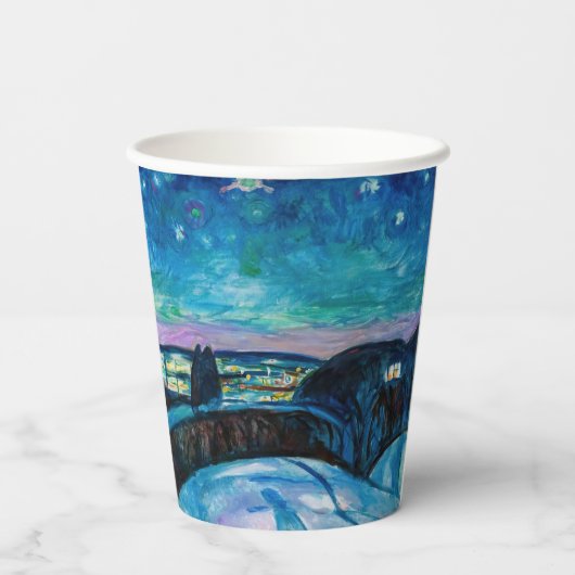 Edvard Munch - Starry Night 1922 Pappbecher (Rückseite)