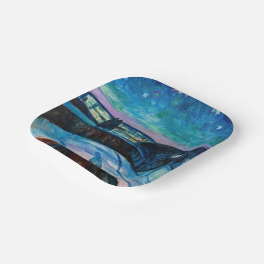 Edvard Munch - Starry Night 1922 Pappteller (Gewinkelt)