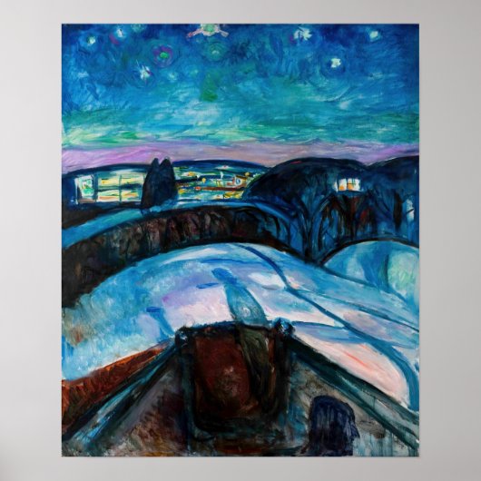 Edvard Munch - Starry Night 1922 Poster (Vorne)