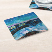 Edvard Munch - Starry Night 1922 Rechteckiger Pappuntersetzer (angewinkelt)