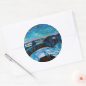 Edvard Munch - Starry Night 1922 Runder Aufkleber (Umschlag)