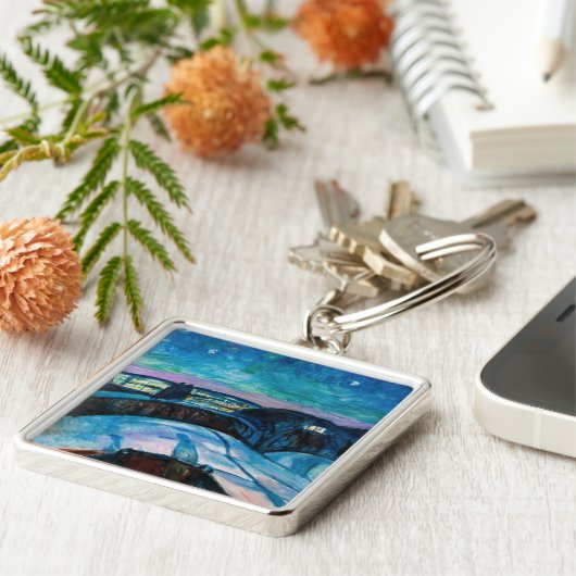 Edvard Munch - Starry Night 1922 Schlüsselanhänger (Seite)