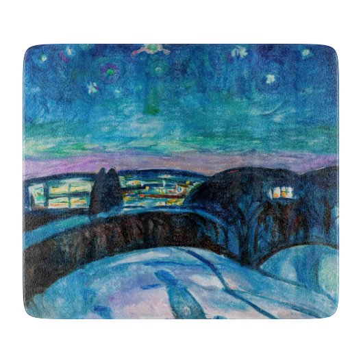 Edvard Munch - Starry Night 1922 Schneidebrett (Vorderseite)