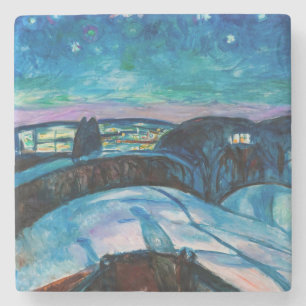 Edvard Munch - Starry Night 1922 Steinuntersetzer