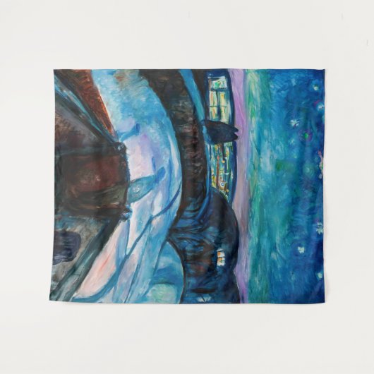 Edvard Munch - Starry Night 1922 Wandteppich (Vorderseite (Horizontal))