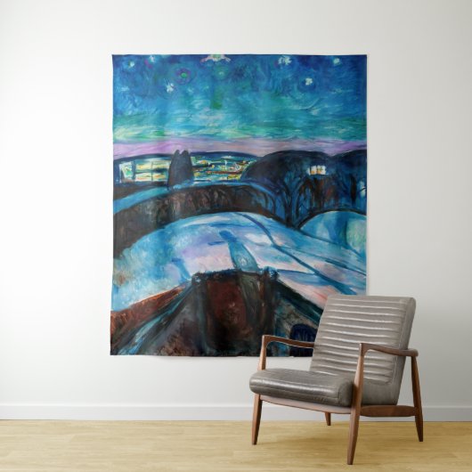 Edvard Munch - Starry Night 1922 Wandteppich (Beispiel)