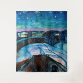 Edvard Munch - Starry Night 1922 Wandteppich (Vorderseite)