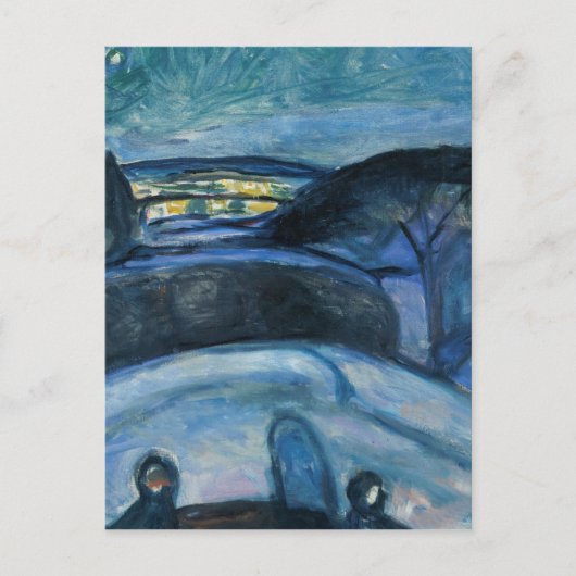 Edvard Munch - Starry Night Postkarte (Vorderseite)