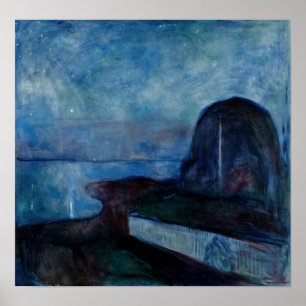 Edvard Munch - Sternennacht 1893 Poster