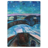 Edvard Munch - Sternennacht 1922 Klemmbrett (Rückseite)