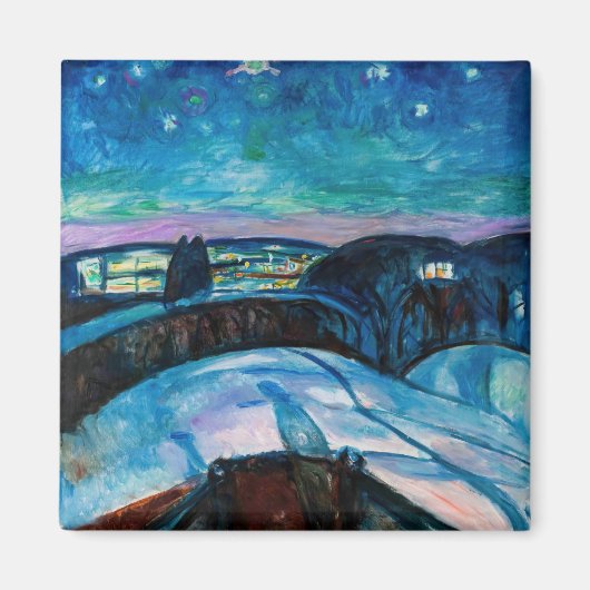 Edvard Munch - Sternennacht 1922 Magnet (Vorne)