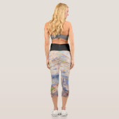 Edvard Munch Sunrise Art Nouveau Expressionismus Capri Leggings (Rückseite)