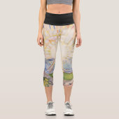 Edvard Munch Sunrise Art Nouveau Expressionismus Capri Leggings (Vorderseite)