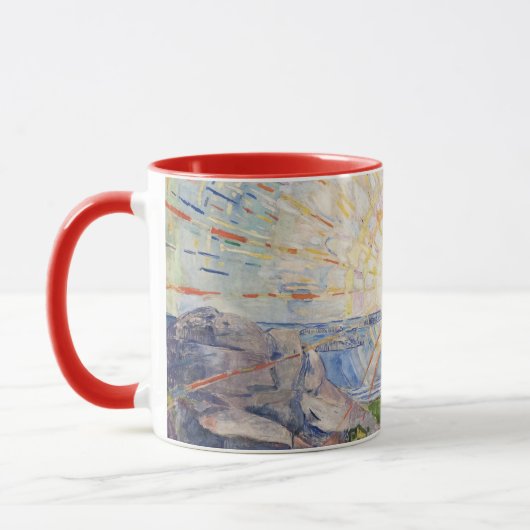 Edvard Munch Sunrise Art Nouveau Expressionismus Tasse (Links)