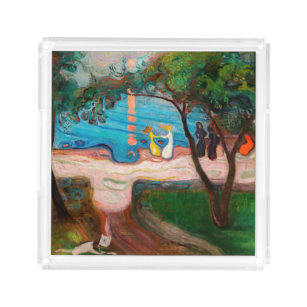 Edvard Munch - Tanz am Strand Acryl Tablett