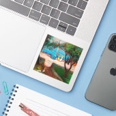 Edvard Munch - Tanz am Strand Aufkleber (Laptop mit iPhone)