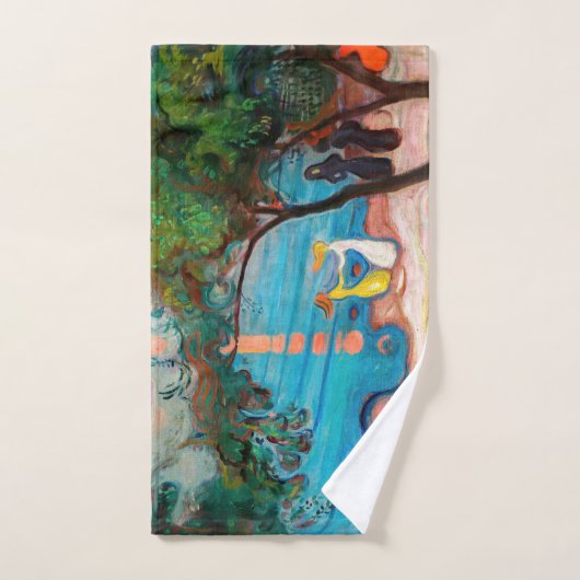Edvard Munch - Tanz am Strand Badhandtuch Set (Handtuch)