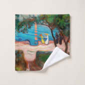 Edvard Munch - Tanz am Strand Badhandtuch Set (Waschlappen)
