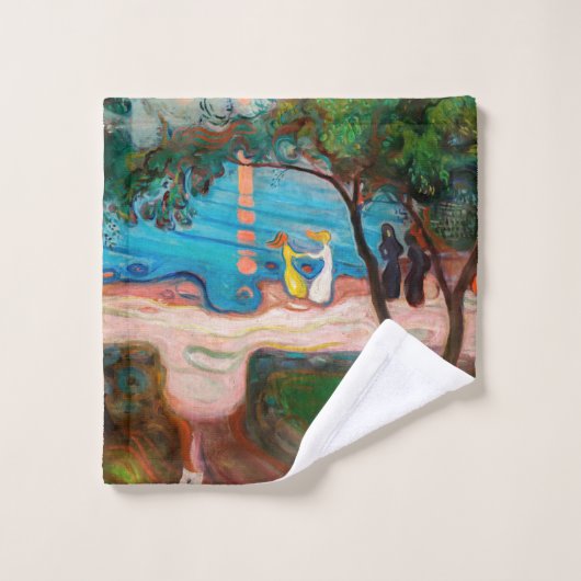 Edvard Munch - Tanz am Strand Badhandtuch Set (Waschlappen)