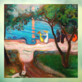 Edvard Munch - Tanz am Strand Fensteraufkleber (Blatt 3)
