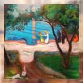 Edvard Munch - Tanz am Strand Fensteraufkleber (Blatt 2)