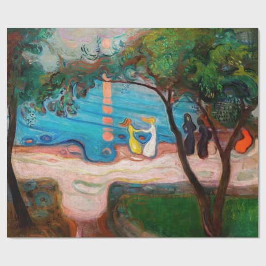 Edvard Munch - Tanz am Strand Geschenkpapier (Flach)