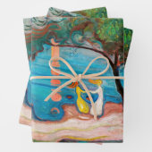 Edvard Munch - Tanz am Strand Geschenkpapier Set (Beispiel)