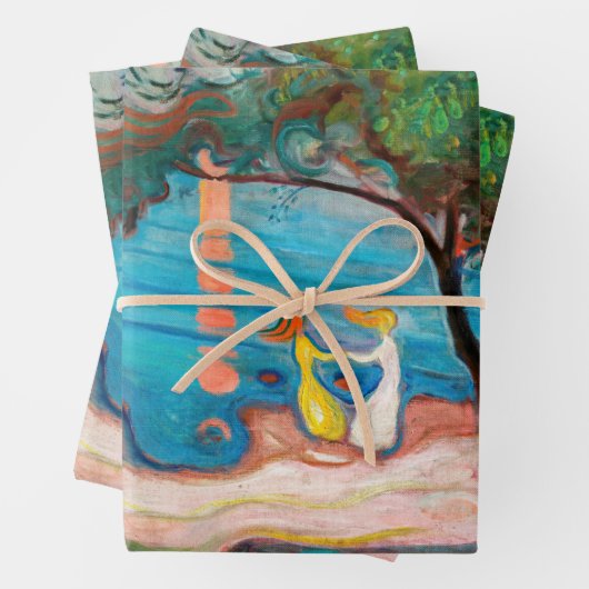 Edvard Munch - Tanz am Strand Geschenkpapier Set (Beispiel)