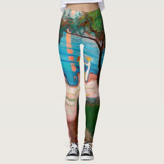 Edvard Munch - Tanz am Strand Leggings (Vorderseite)