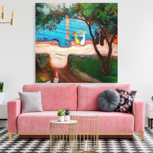 Edvard Munch - Tanz am Strand Leinwanddruck (Insitu (Wohnzimmer))