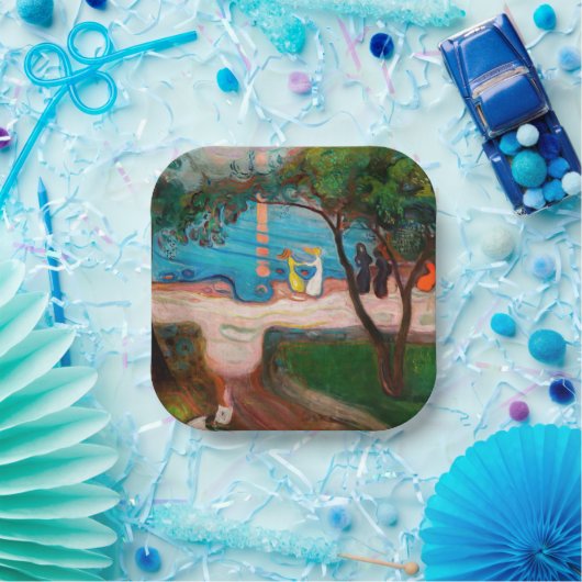 Edvard Munch - Tanz am Strand Pappteller (Party)