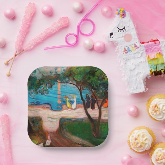 Edvard Munch - Tanz am Strand Pappteller (Party)