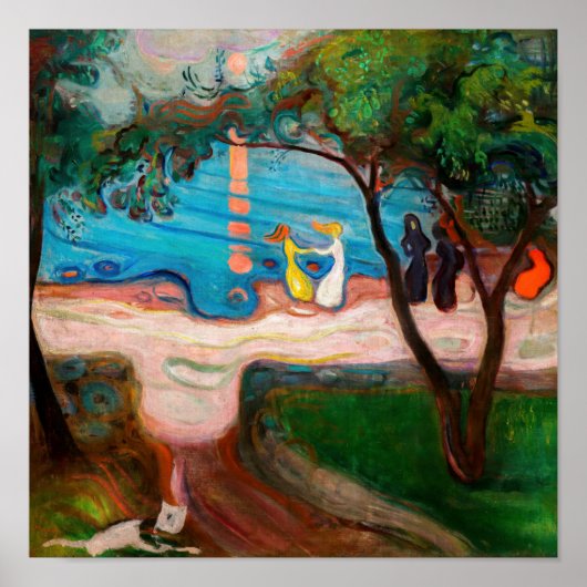 Edvard Munch - Tanz am Strand Poster (Vorne)