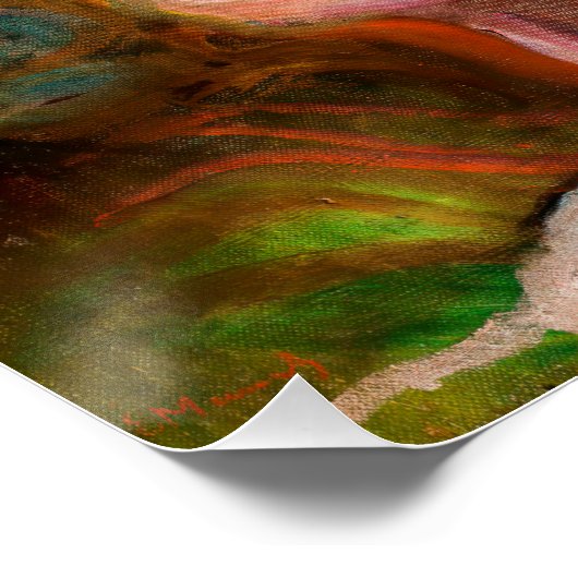 Edvard Munch - Tanz am Strand Poster (Ecke)