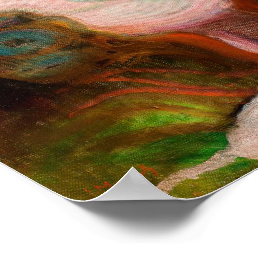 Edvard Munch - Tanz am Strand Poster (Ecke)