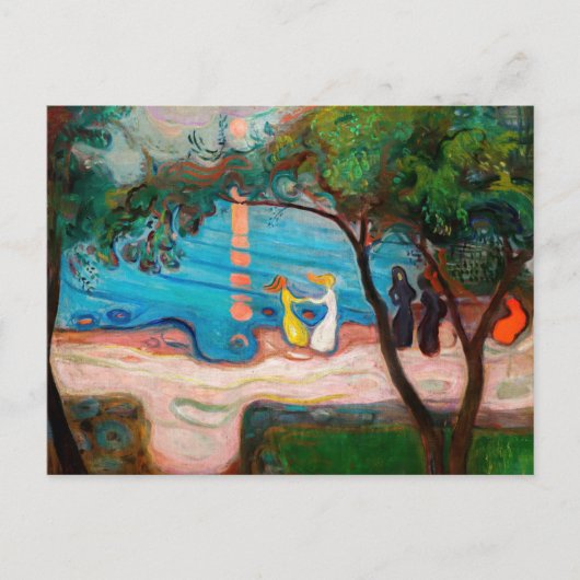 Edvard Munch - Tanz am Strand Postkarte (Vorderseite)