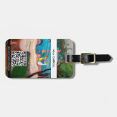 Edvard Munch - Tanz am Strand - QR-Code Gepäckanhänger (Vorderseite horizontal)