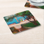 Edvard Munch - Tanz am Strand Rechteckiger Pappuntersetzer (angewinkelt)