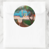 Edvard Munch - Tanz am Strand Runder Aufkleber (Tasche)