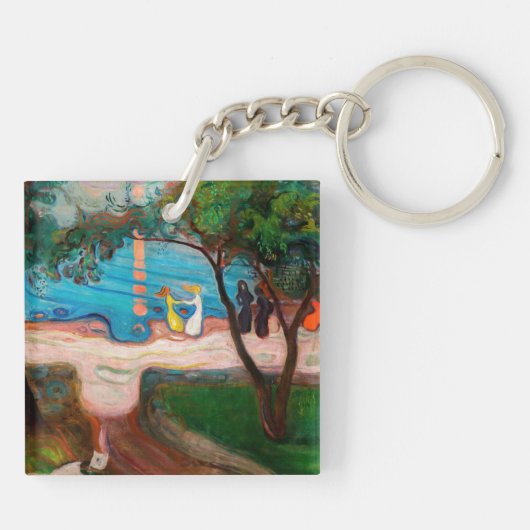 Edvard Munch - Tanz am Strand Schlüsselanhänger (Rückseite)