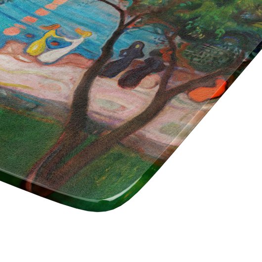 Edvard Munch - Tanz am Strand Schneidebrett (Ecke)