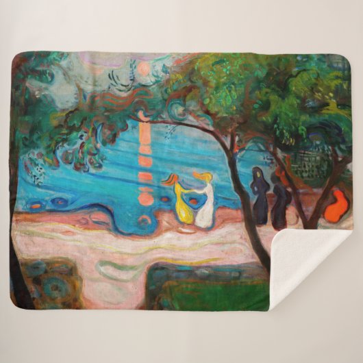Edvard Munch - Tanz am Strand Sherpadecke (Vorderseite (Horizontal))