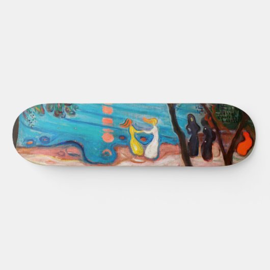 Edvard Munch - Tanz am Strand Skateboard (Horizontal)