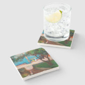 Edvard Munch - Tanz am Strand Steinuntersetzer (Seitenansicht)