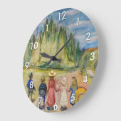Edvard Munch - The Fairytale Forest Große Wanduhr (Winkel)