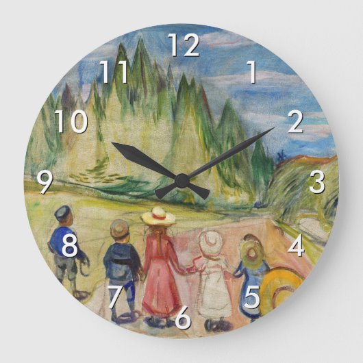 Edvard Munch - The Fairytale Forest Große Wanduhr (Vorderseite)