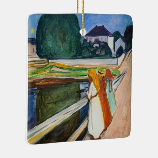 Edvard Munch - The Girls on Bridge Keramikornament (Rechts)