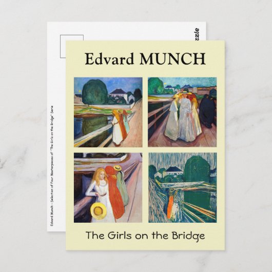 Edvard Munch - The Girls on Bridge Selection Postkarte (Vorne/Hinten)