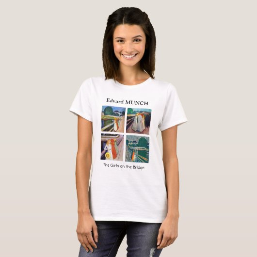 Edvard Munch - The Girls on Bridge Selection T-Shirt (Vorne ganz)