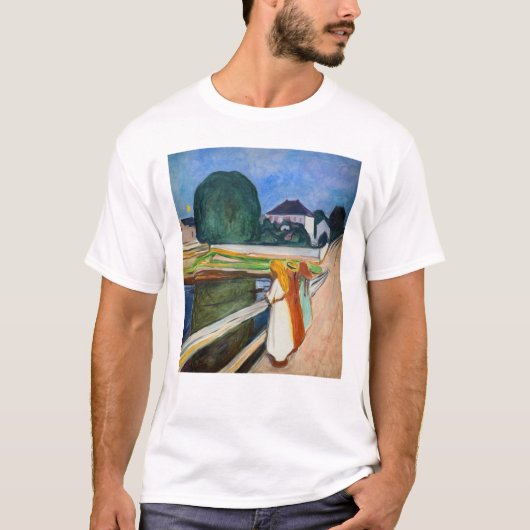 Edvard Munch - The Girls on Bridge T-Shirt (Vorderseite)